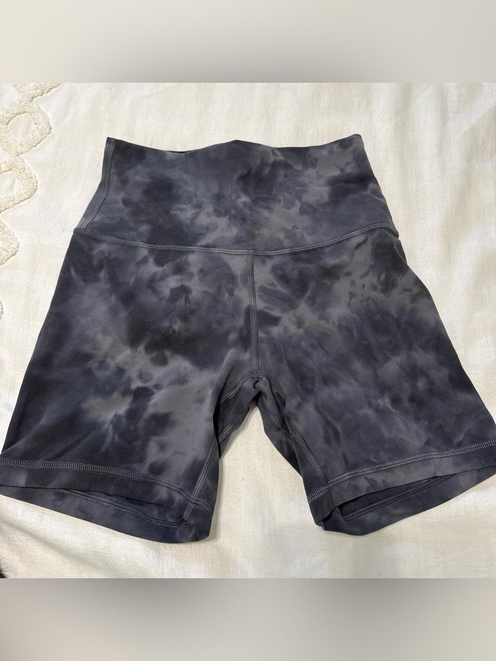 lululemon athletica Black Tie-Dye High-Rise Bike Shorts